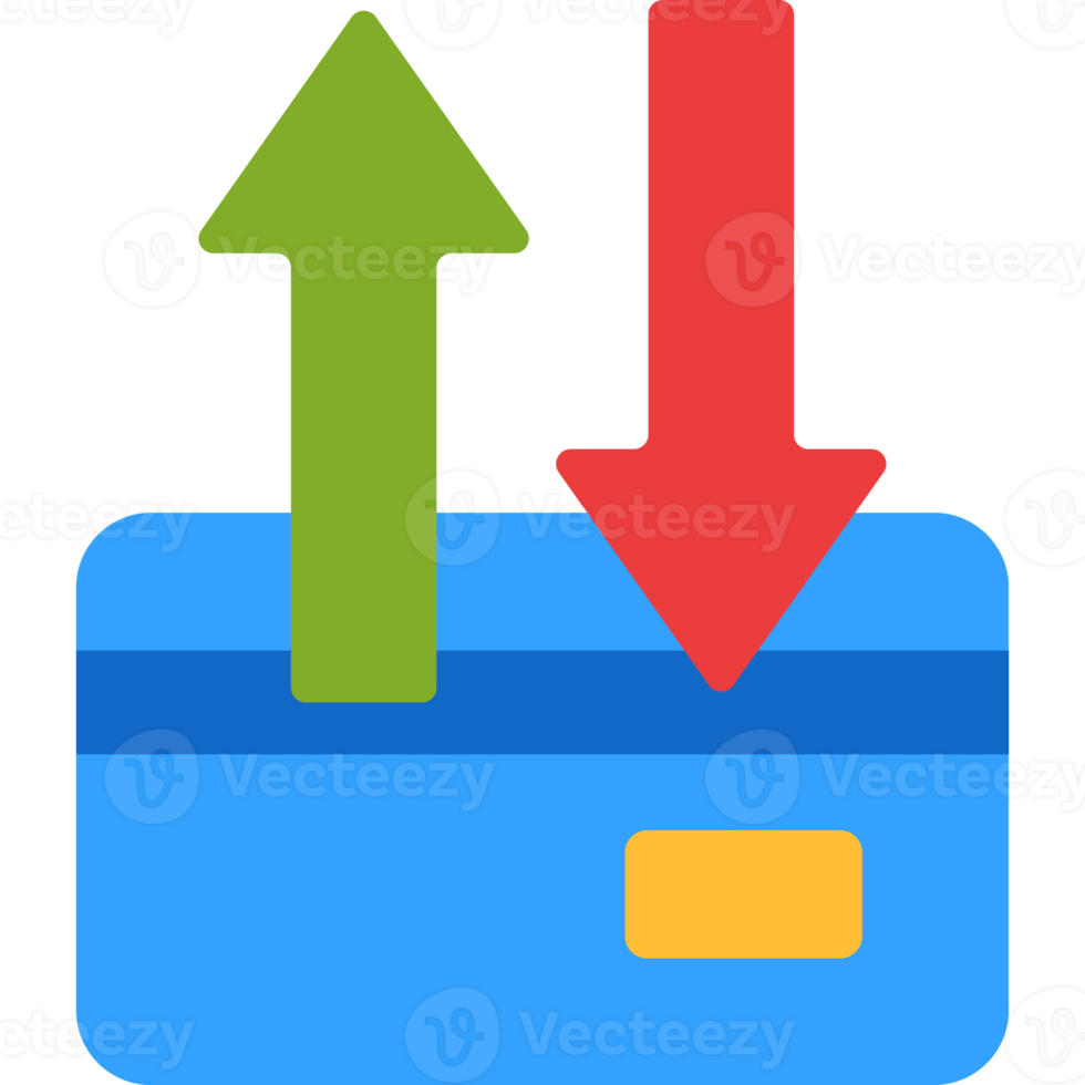 transaction arrow credit card png