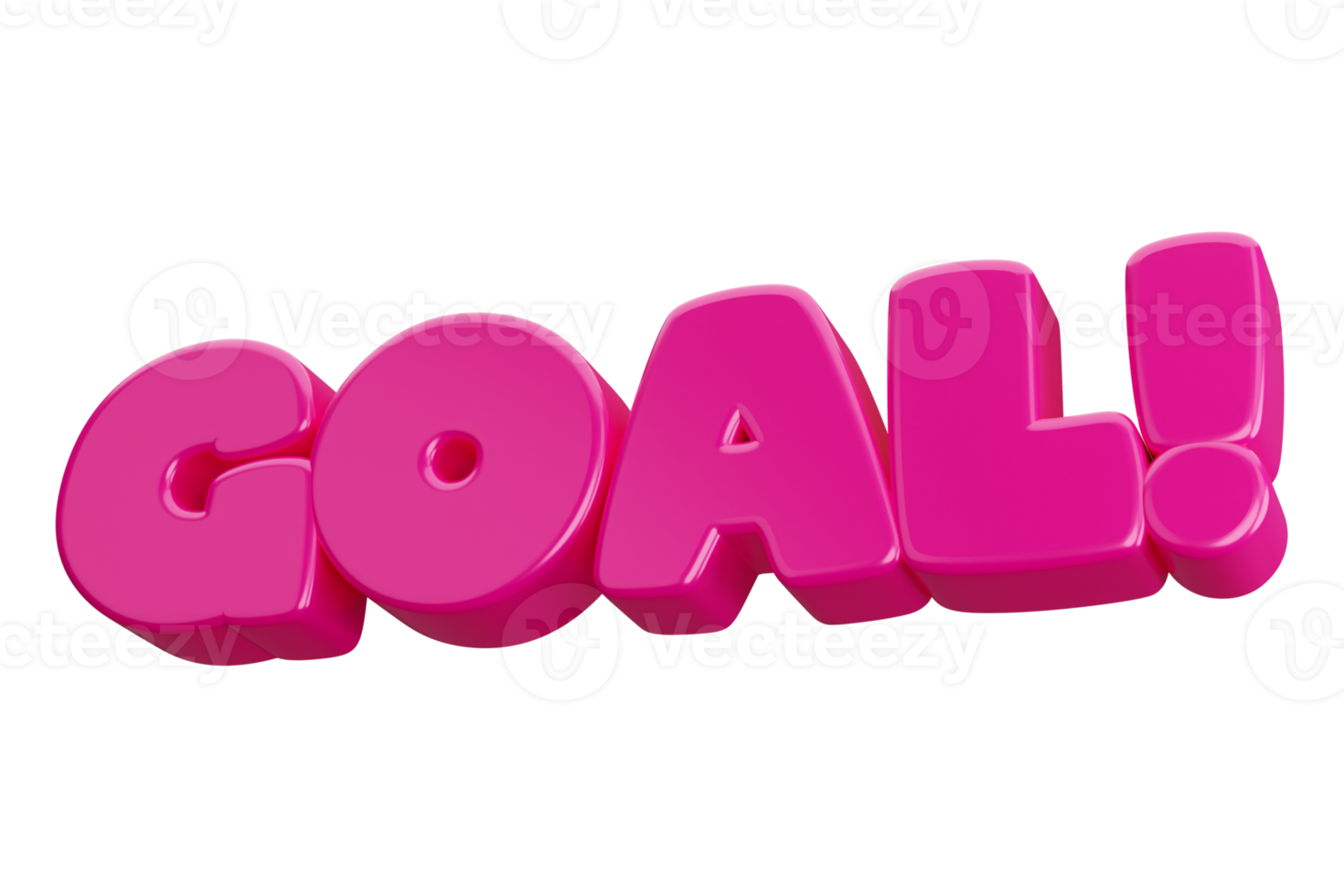 goal 3d word text png