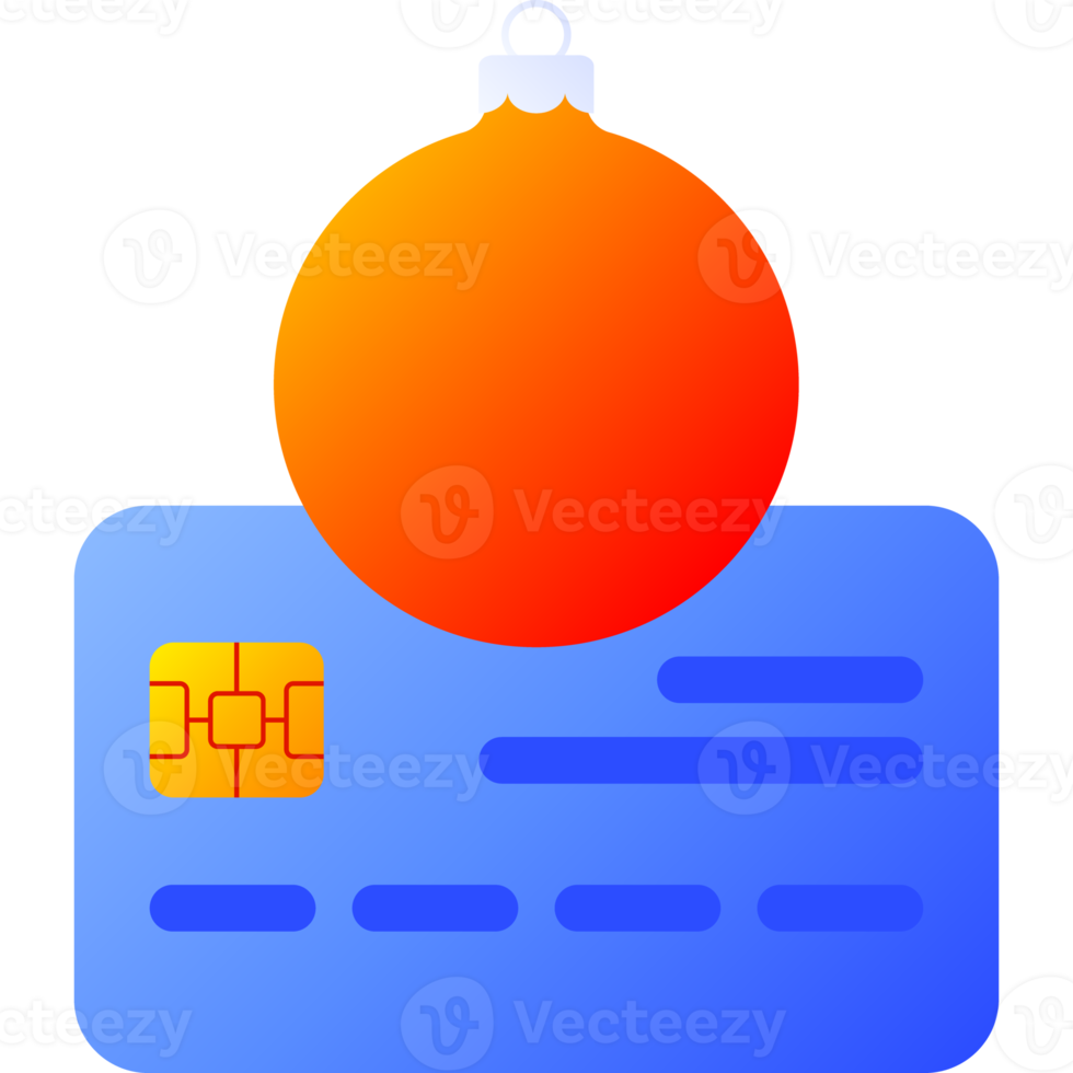 bola de natal de cartão de crédito png