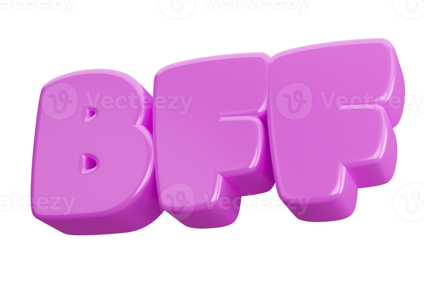 bff 3d parola testo png