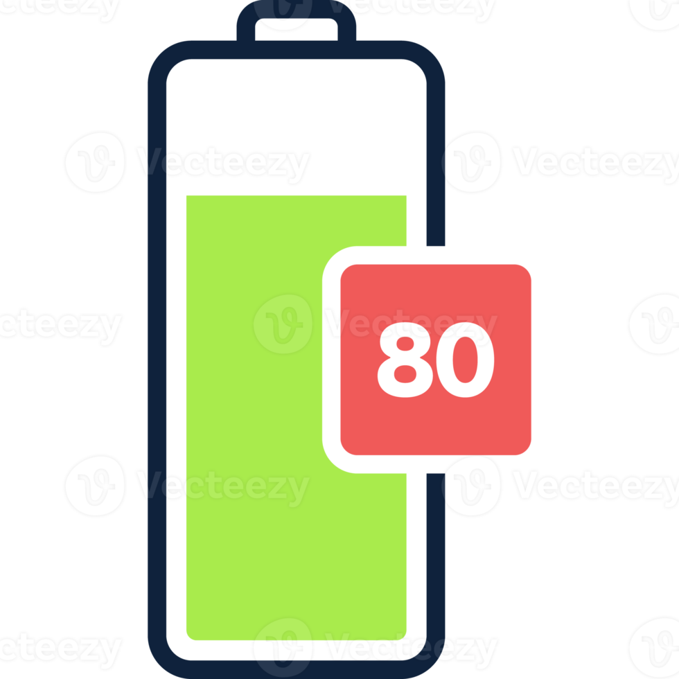 battery charge 80 Indicator icon png