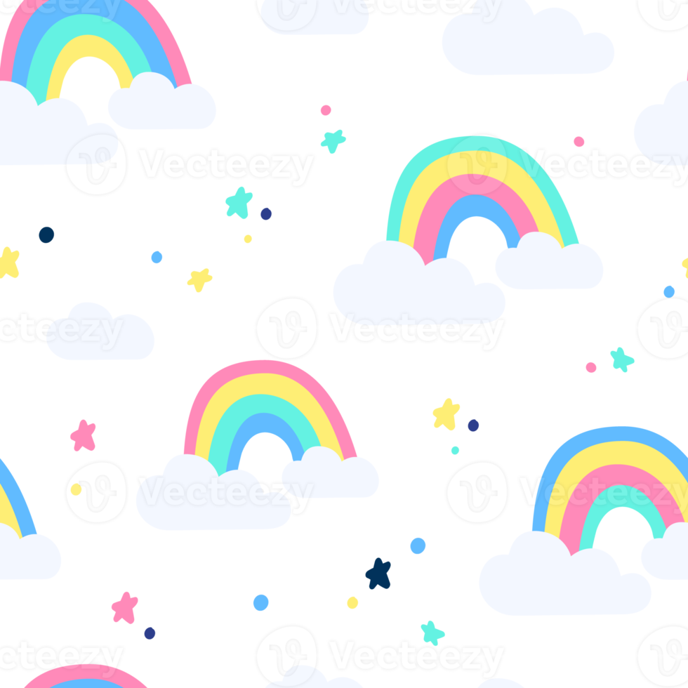 cute rainbow pattern png