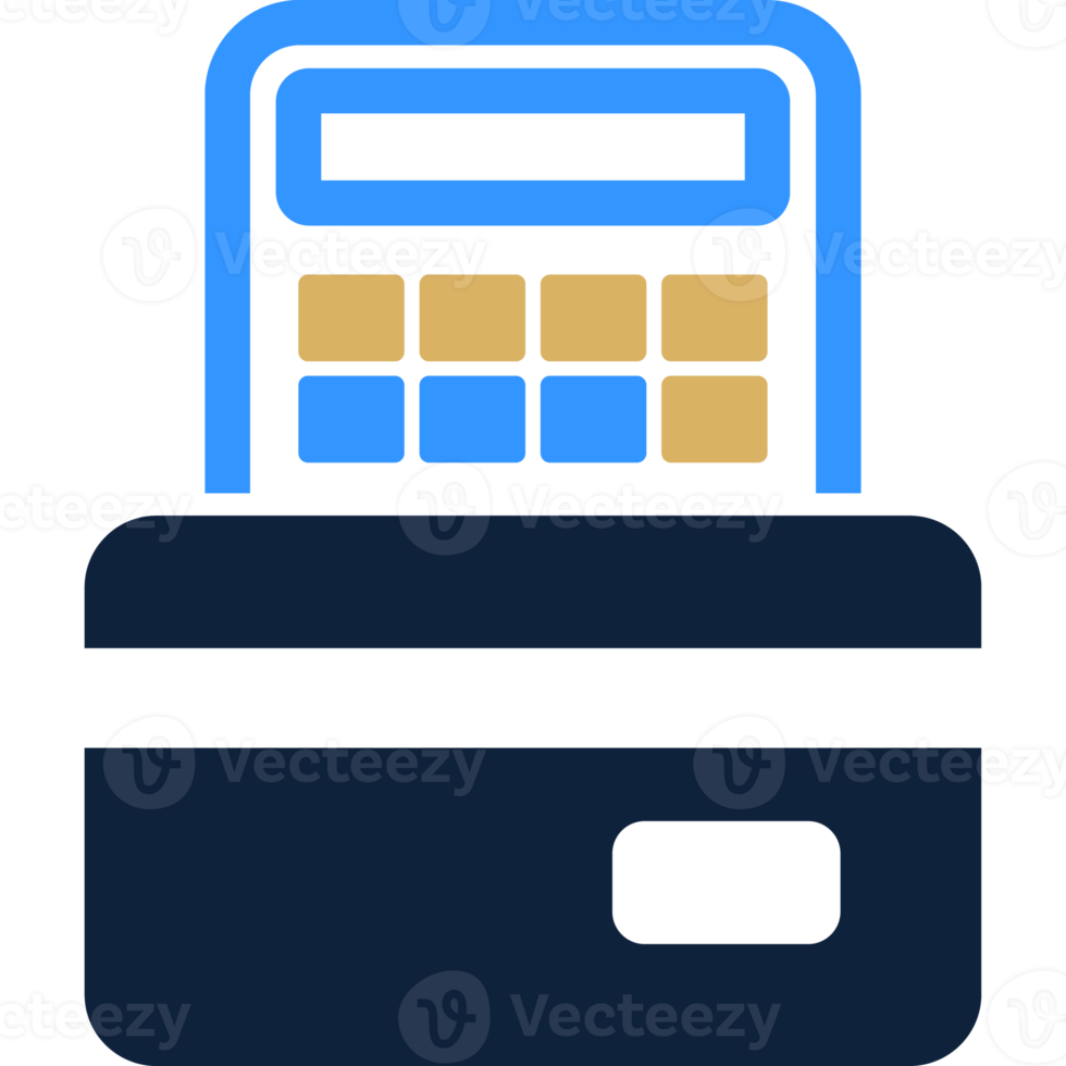 calculator credit card flat png