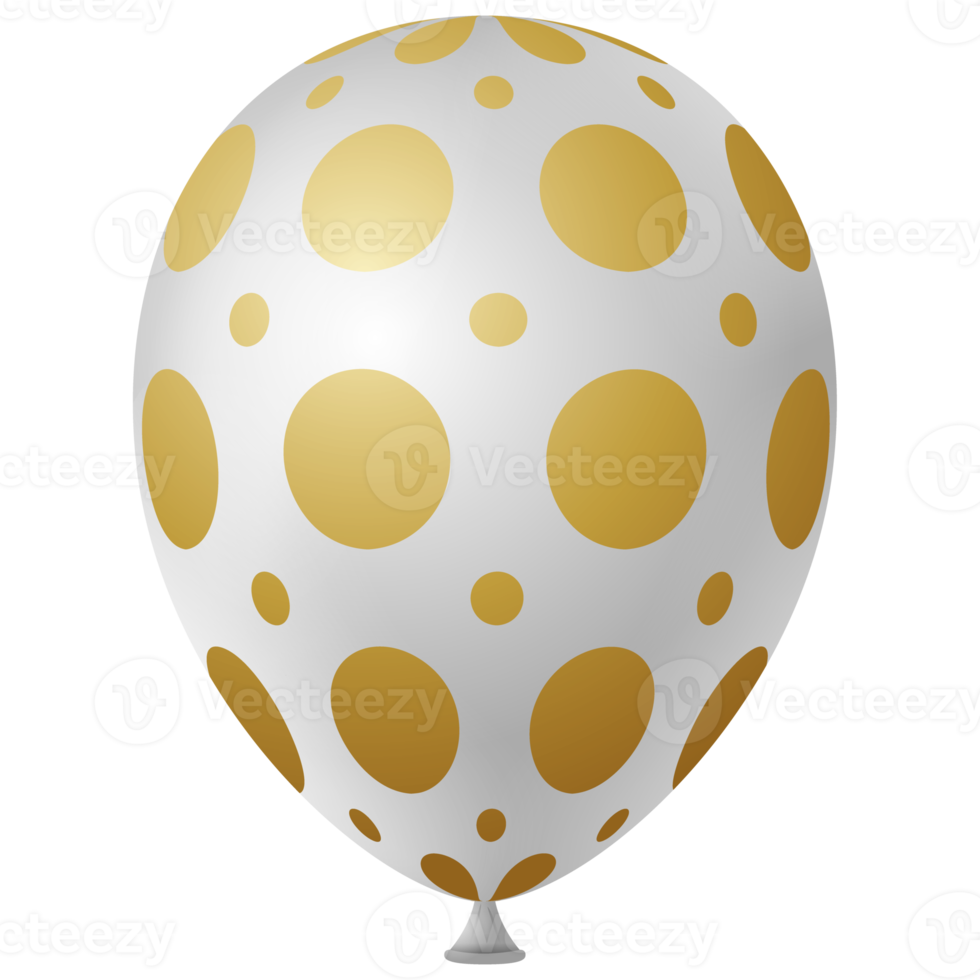 white gold 3d helium air balloon png