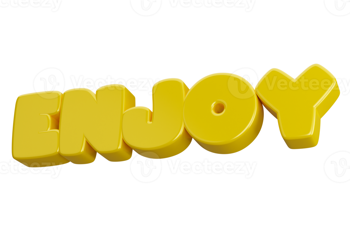 enjoy 3d word text png