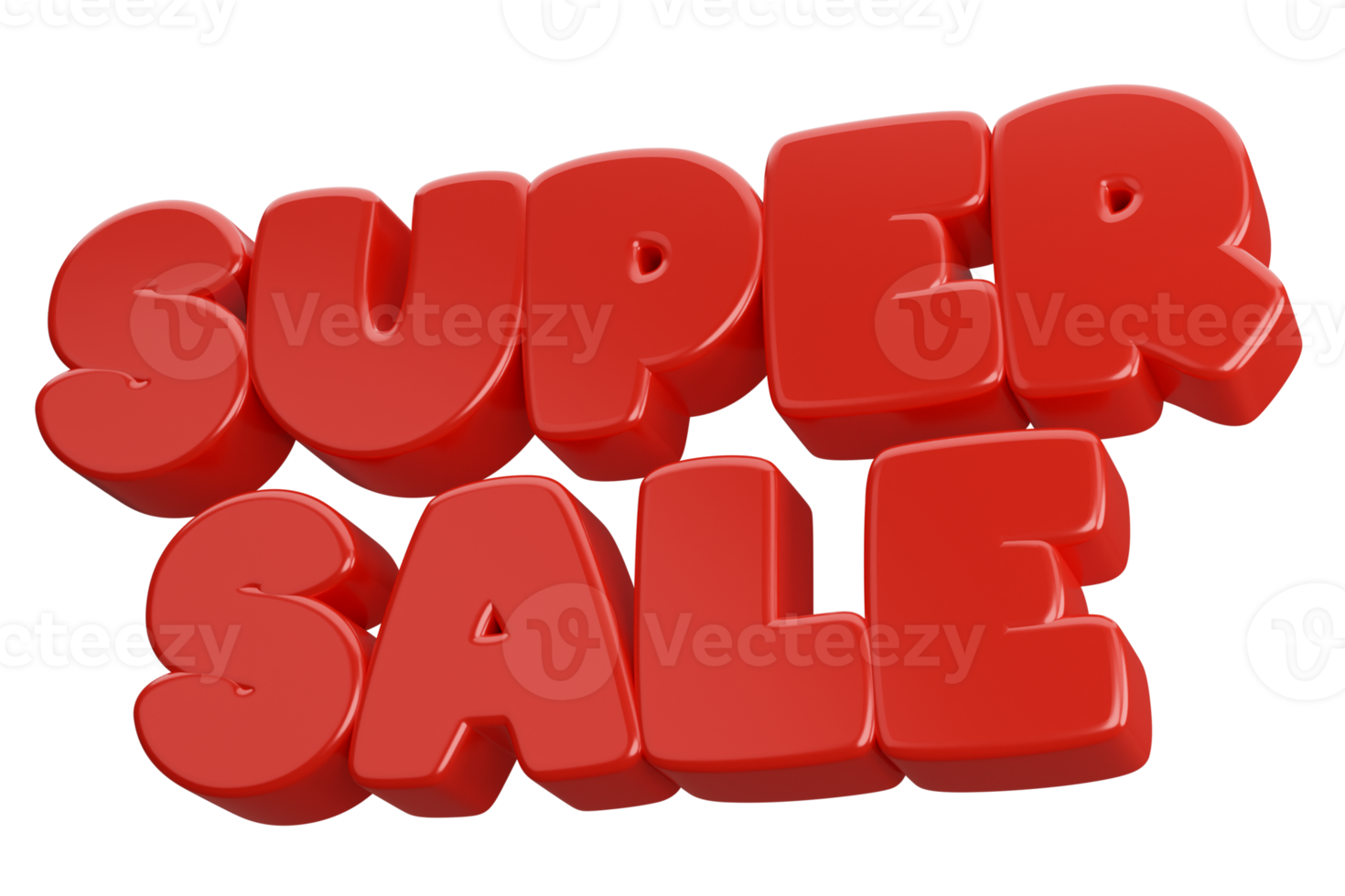 super sale 3d word text png