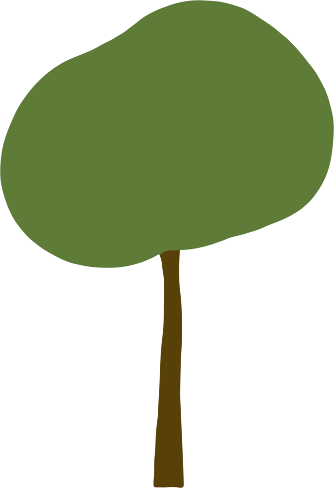 Einfachheit Baum Freihandzeichnen flaches Design. png