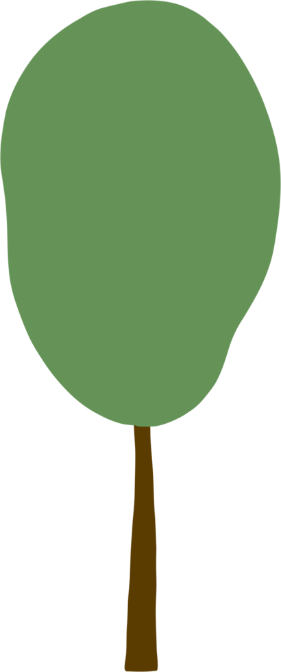 conception plate de dessin à main levée d'arbre de simplicité. png