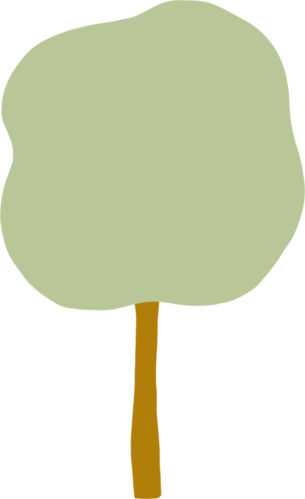 conception plate de dessin à main levée d'arbre de simplicité. png