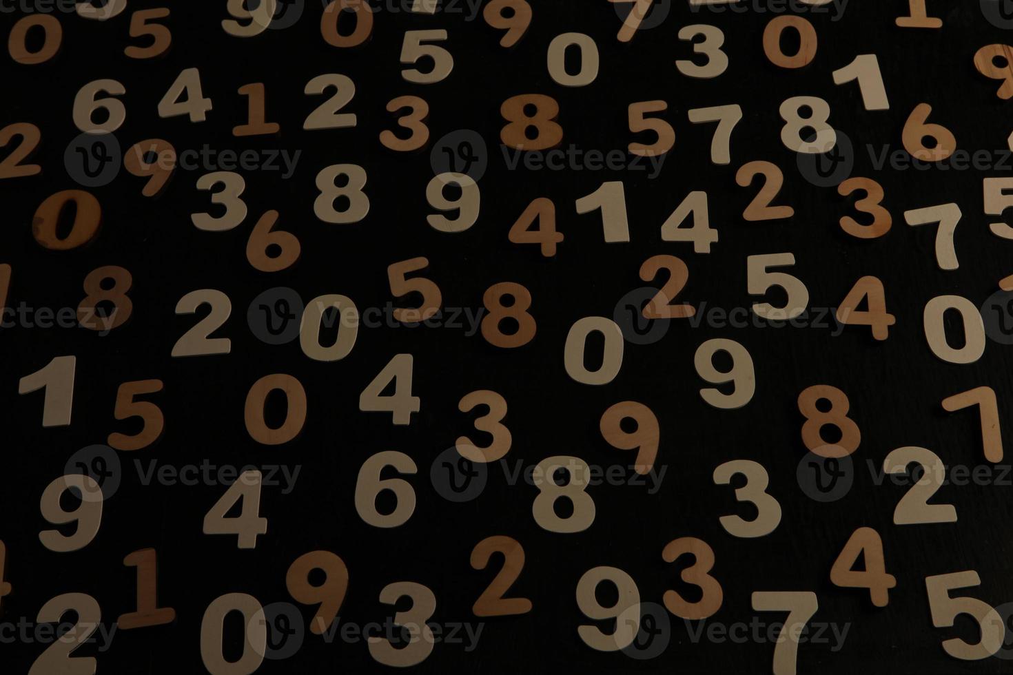 Background of numbers. from zero to nine. Numbers texture. Finance data concept. Mathematic. Seamless pattern with numbers. financial crisis concept. Business success. photo