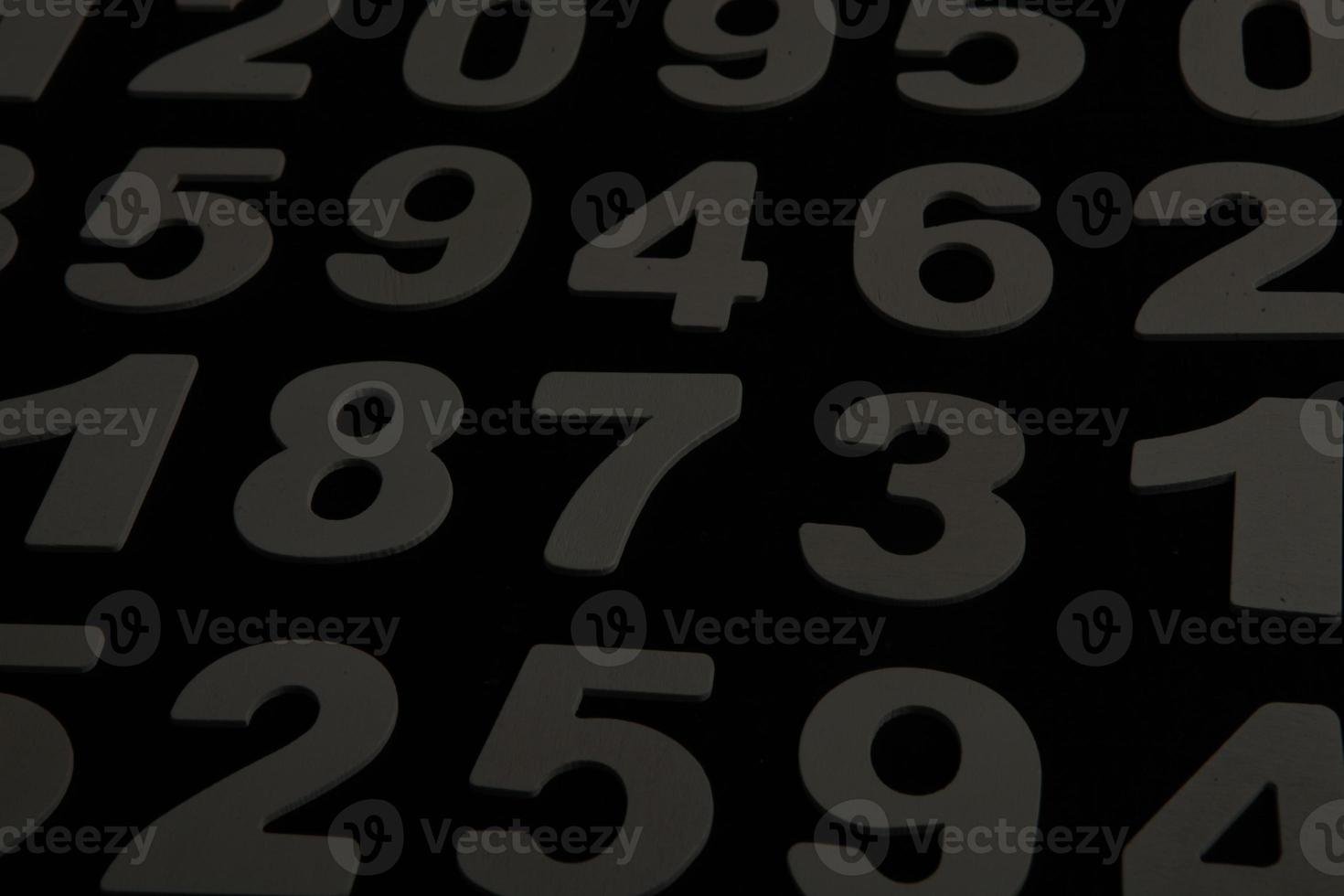 Background of numbers. from zero to nine. Numbers texture. Finance data concept. Mathematic. Seamless pattern with numbers. financial crisis concept. Business success. photo