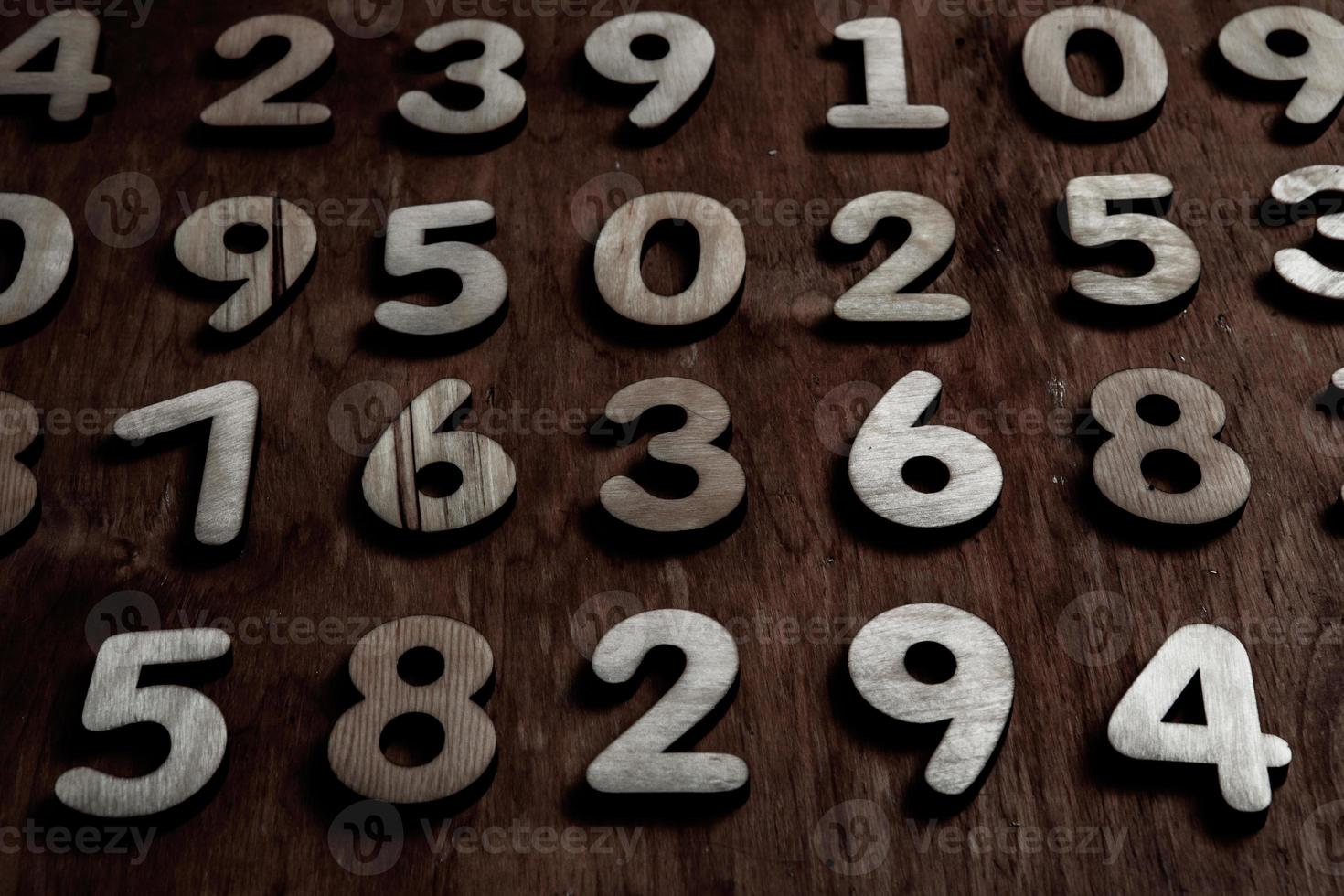 Background of numbers. from zero to nine. Numbers texture. Finance data concept. Mathematic. Seamless pattern with numbers. financial crisis concept. Business success. photo