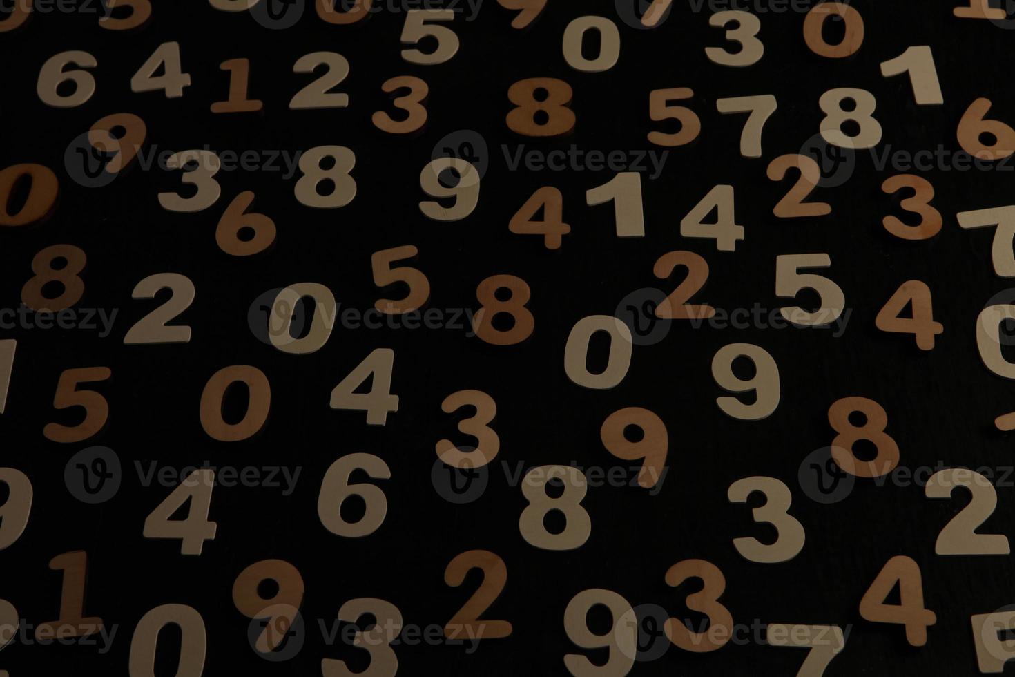 Background of numbers. from zero to nine. Numbers texture. Finance data concept. Mathematic. Seamless pattern with numbers. financial crisis concept. Business success. photo