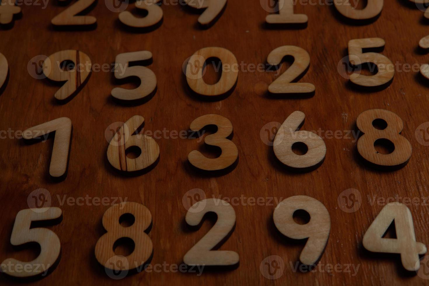 Background of numbers. from zero to nine. Numbers texture. Finance data concept. Mathematic. Seamless pattern with numbers. financial crisis concept. Business success. photo