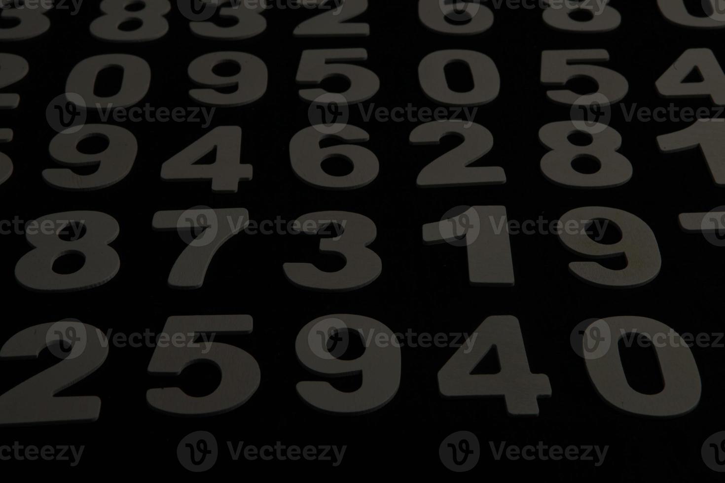 Background of numbers. from zero to nine. Numbers texture. Finance data concept. Mathematic. Seamless pattern with numbers. financial crisis concept. Business success. photo