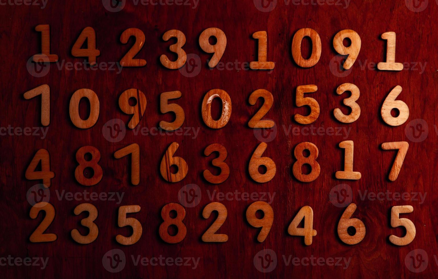 Background of numbers. from zero to nine. Numbers texture. Finance data concept. Mathematic. Seamless pattern with numbers. financial crisis concept. Business success. photo