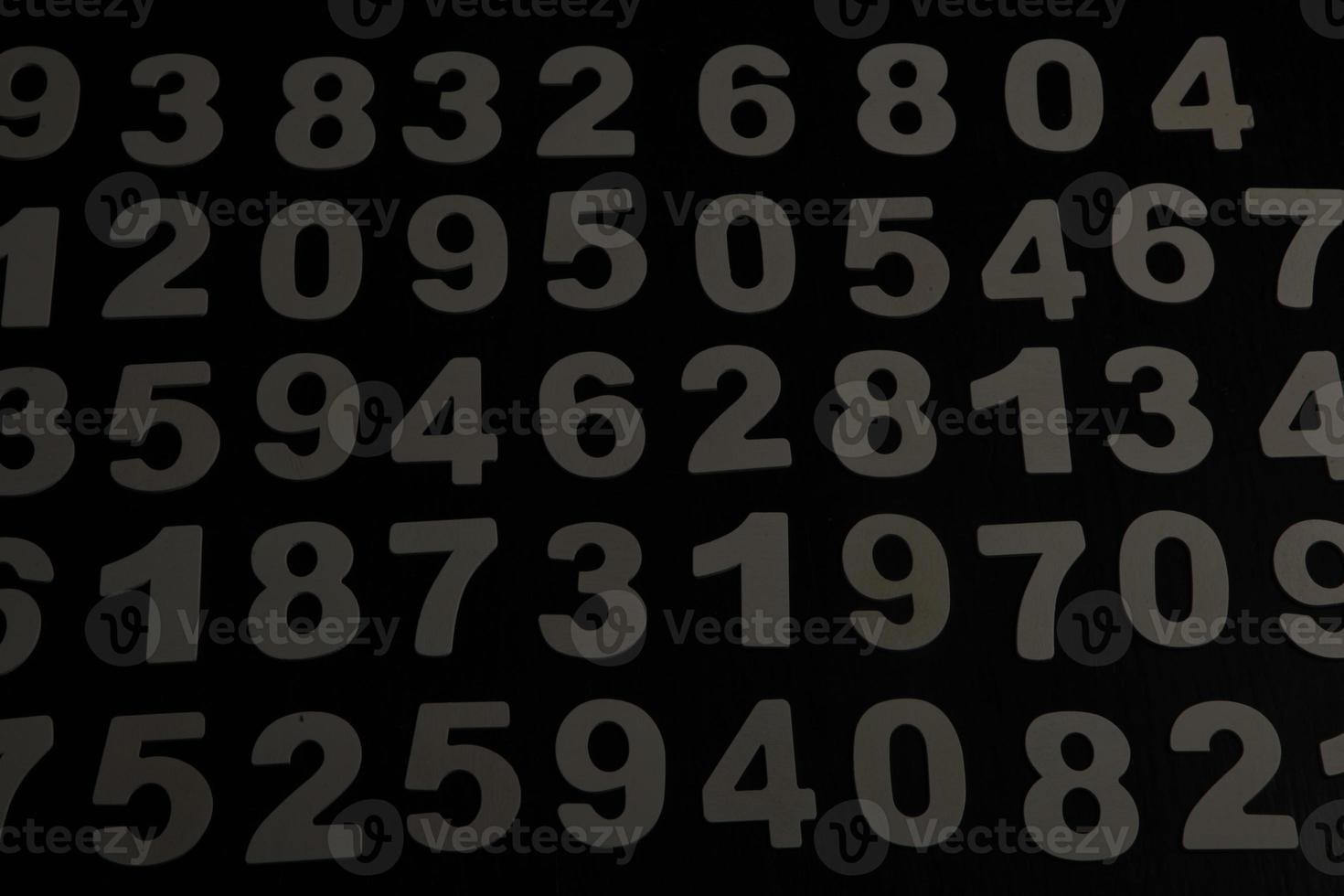 Background of numbers. from zero to nine. Numbers texture. Finance data concept. Mathematic. Seamless pattern with numbers. financial crisis concept. Business success. photo