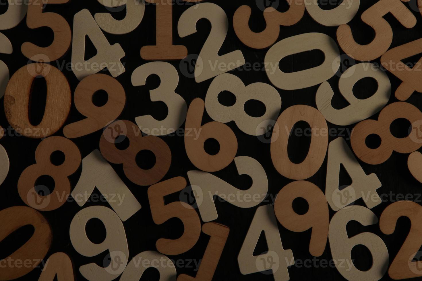 Background of numbers. from zero to nine. Numbers texture. Finance data concept. Mathematic. Seamless pattern with numbers. financial crisis concept. Business success. photo