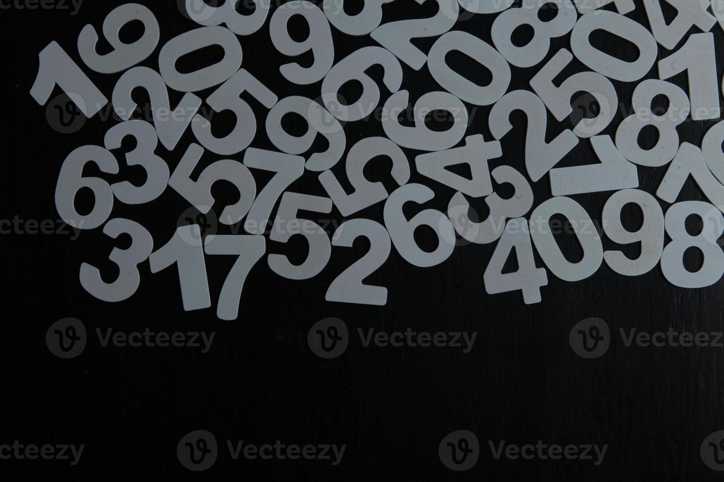 Background of numbers. from zero to nine. Numbers texture. Finance data concept. Mathematic. Seamless pattern with numbers. financial crisis concept. Business success. photo