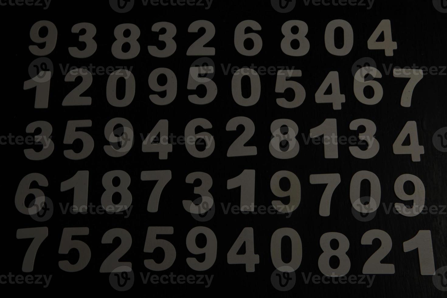 Background of numbers. from zero to nine. Numbers texture. Finance data concept. Mathematic. Seamless pattern with numbers. financial crisis concept. Business success. photo