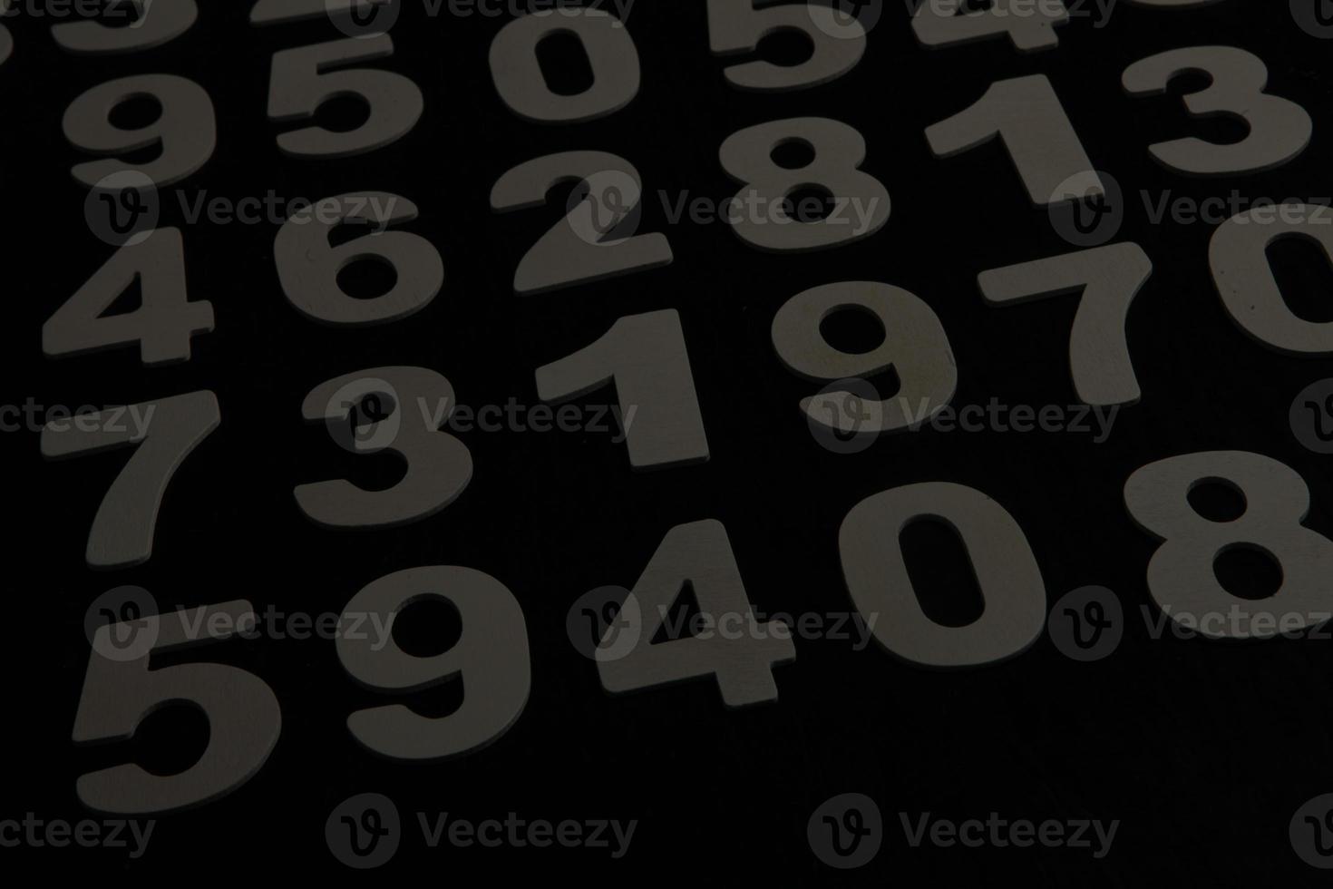 Background of numbers. from zero to nine. Numbers texture. Finance data concept. Mathematic. Seamless pattern with numbers. financial crisis concept. Business success. photo