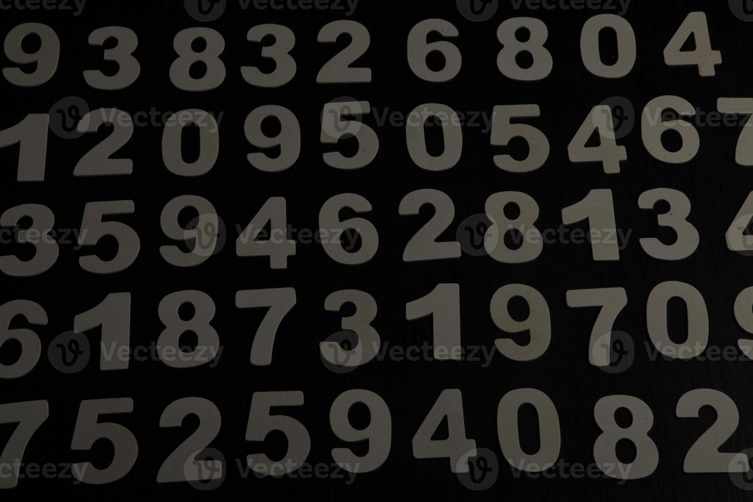 Background of numbers. from zero to nine. Numbers texture. Finance data concept. Mathematic. Seamless pattern with numbers. financial crisis concept. Business success. photo