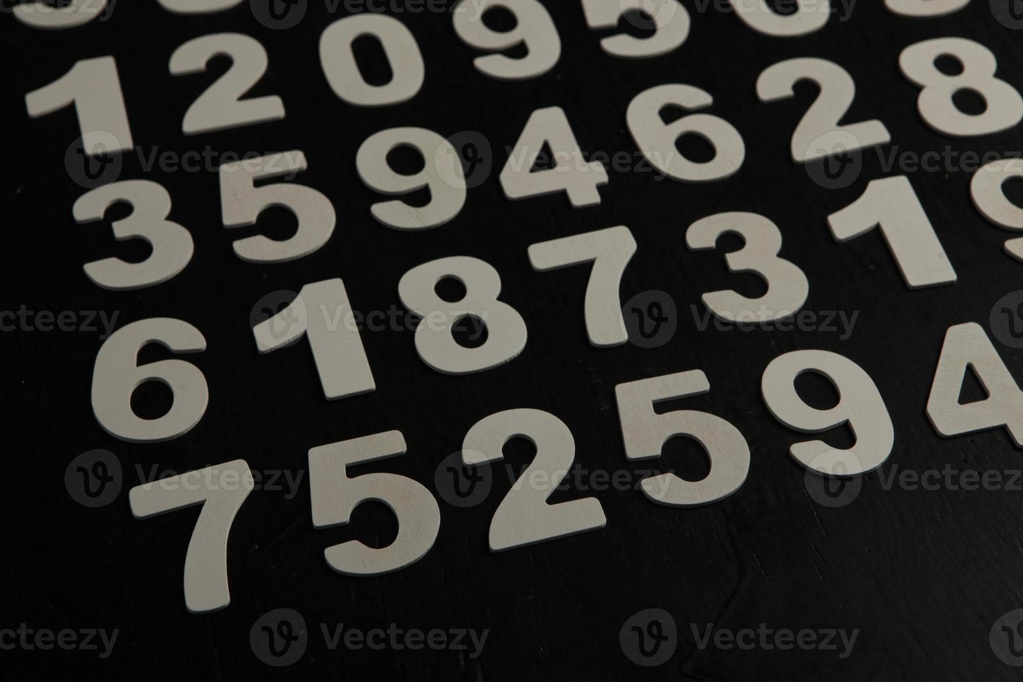 Background of numbers. from zero to nine. Numbers texture. Finance data concept. Mathematic. Seamless pattern with numbers. financial crisis concept. Business success. photo