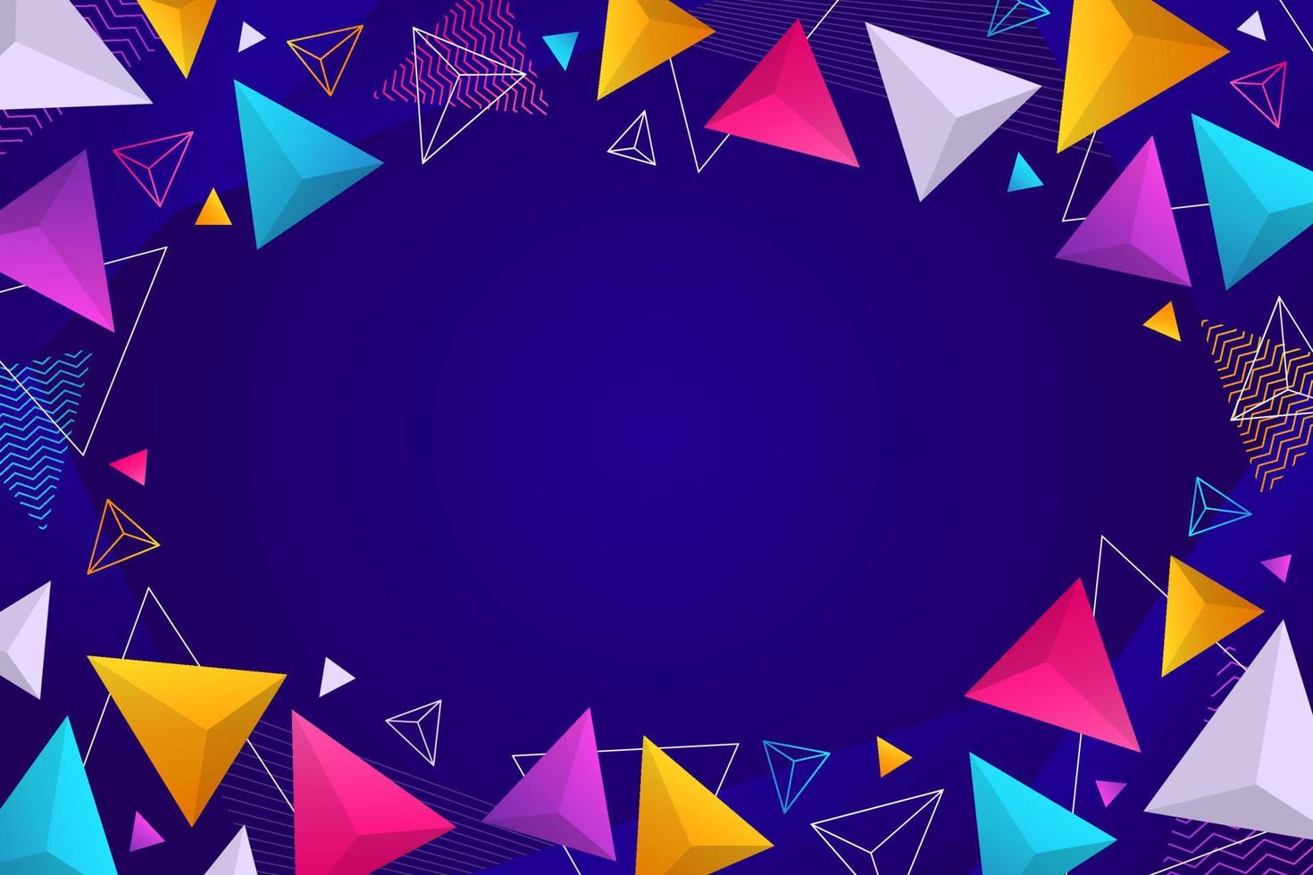 Abstract Triangular Geometric Gradient Background vector