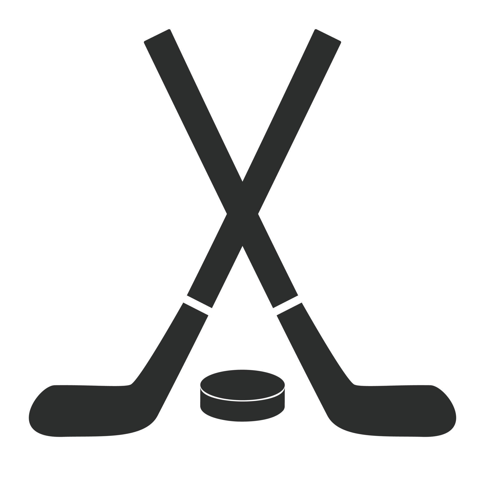 hockey sticks and puck 16460282 Vector Art at Vecteezy
