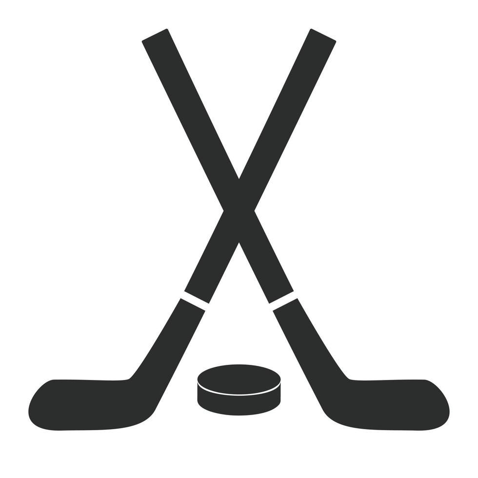 hockey sticks and puck 16460282 Vector Art at Vecteezy