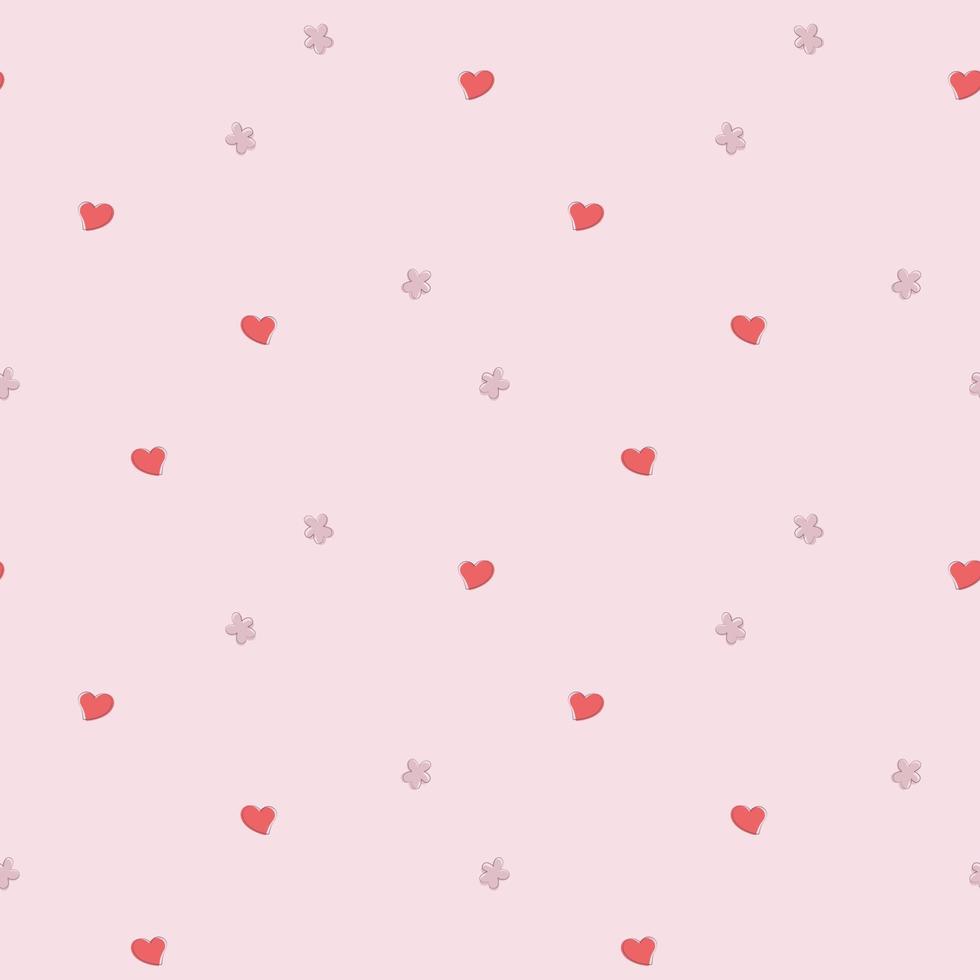 romantic pattern with hearts vector