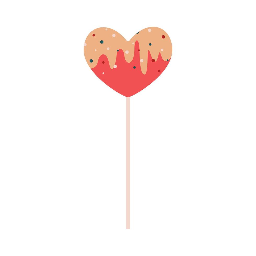 lollipop heart shaped vector