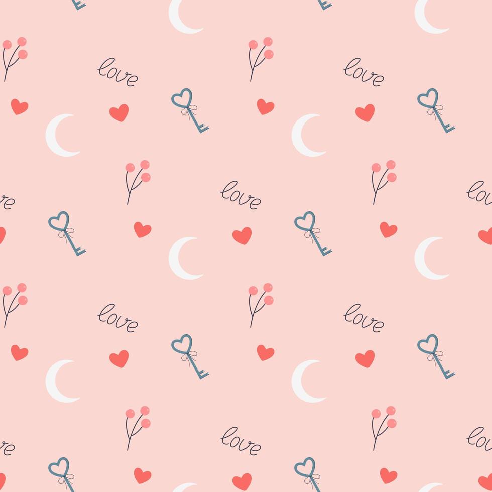 romantic seamless pattern vector