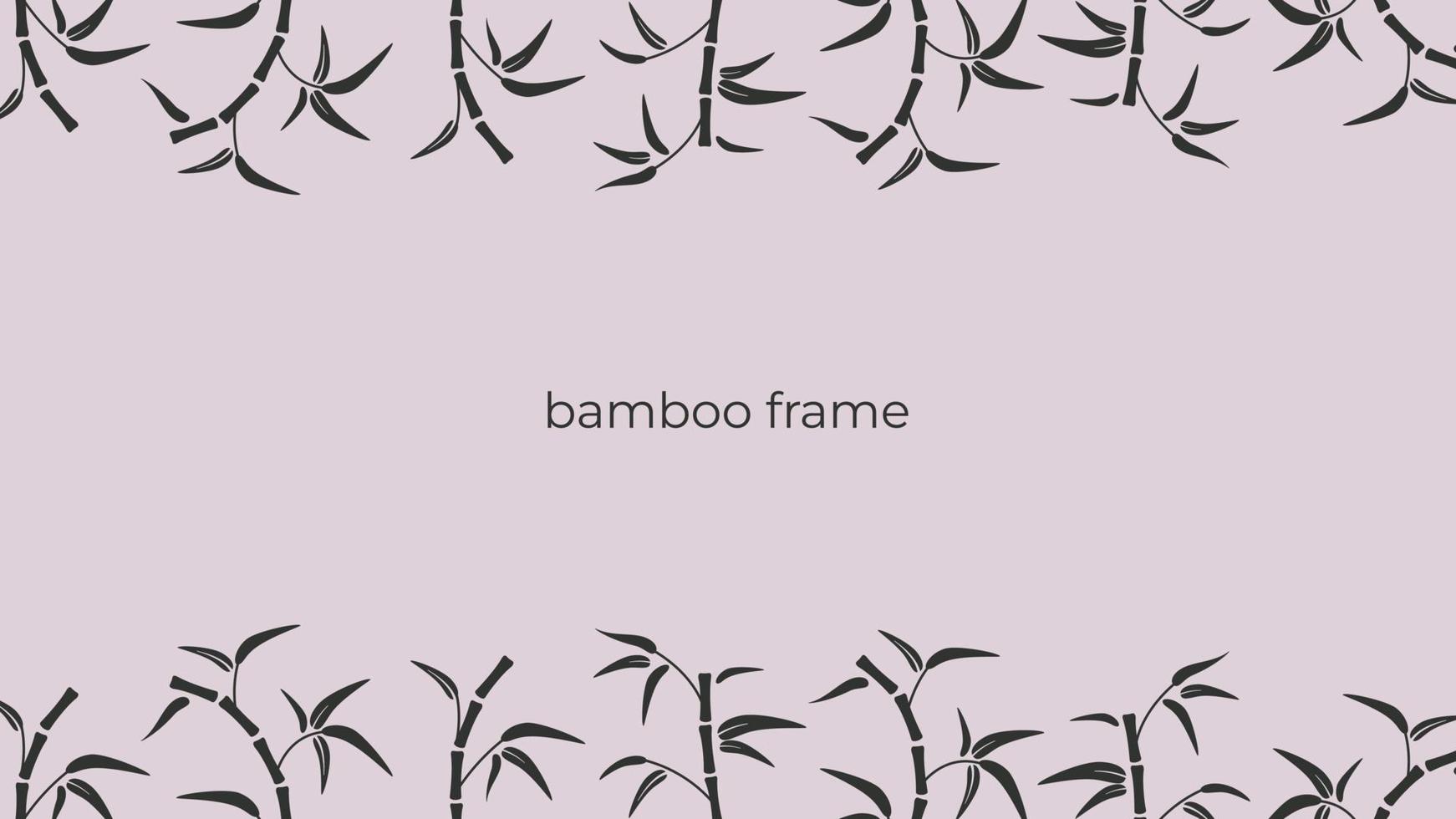 floral border with bamboo vector