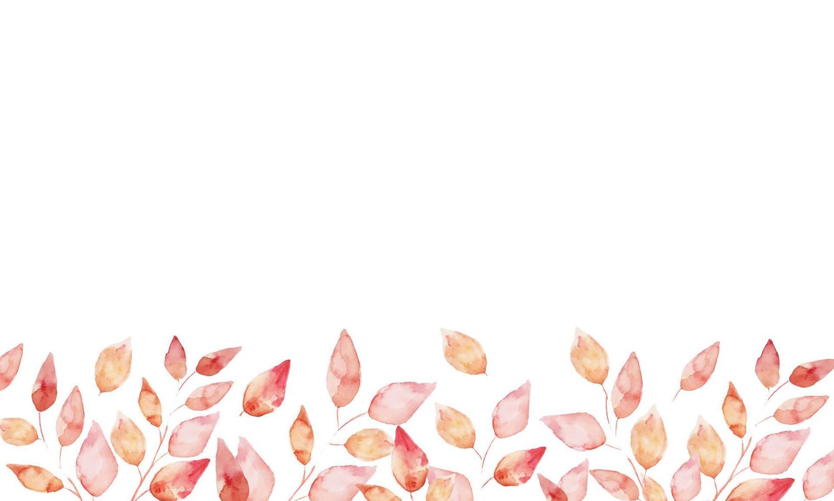 Herbal minimalist vector background. Watercolor Hand painted brancheson a white background. Greenery wedding simple invitation template. Watercolor style card. All elements are isolated and editable