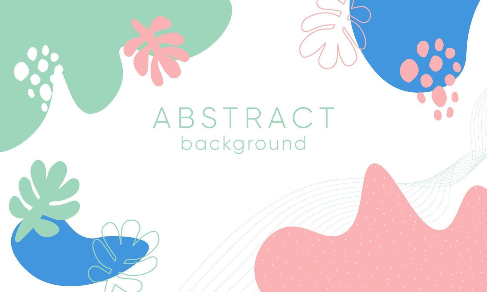 hand drawn organic cut out shapes by henri matisse style. abstract background with colorful illustration. spring season design for web page and editorial. vector