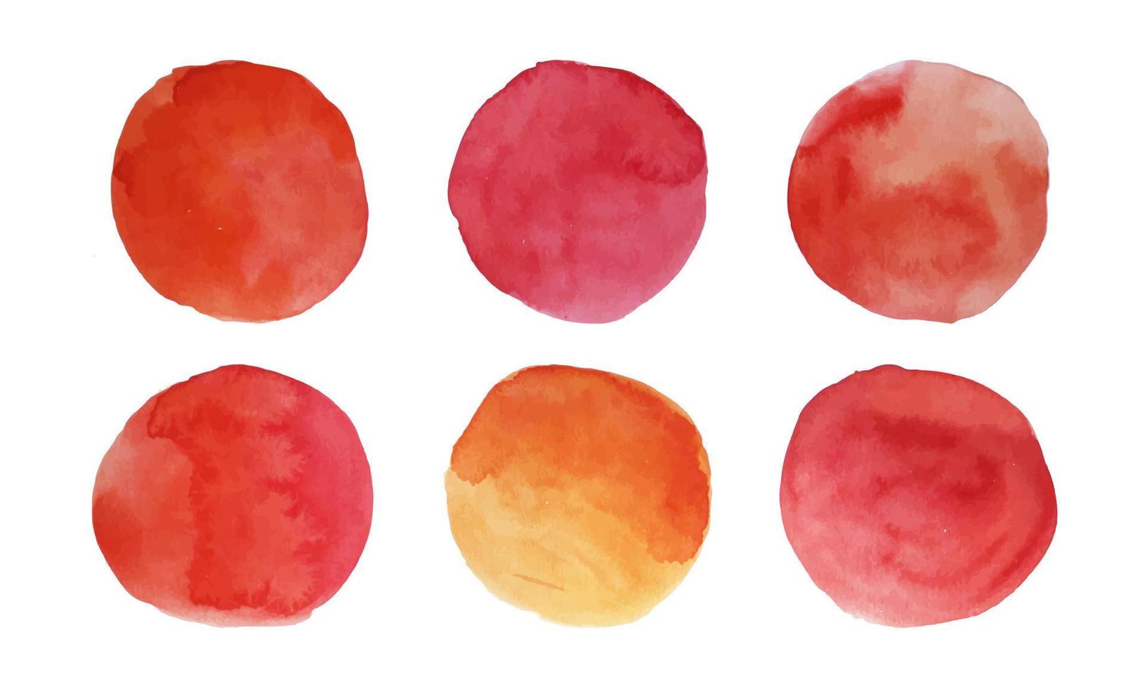 Watercolor orange circles for design. Vector illustration