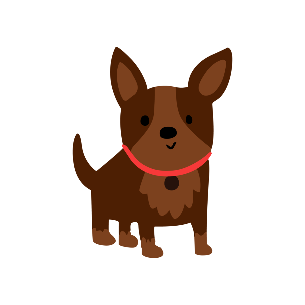 Cartoon dog child isolated on png transparent background