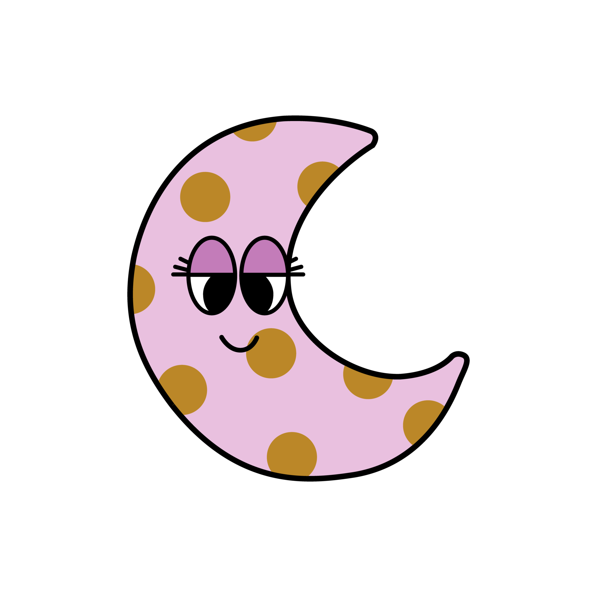 Cartoon moon isolated on png transparent background 16460497 PNG