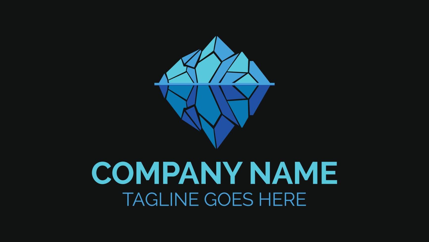 Glacier Creative Geometric Modern Logo Design Template vector