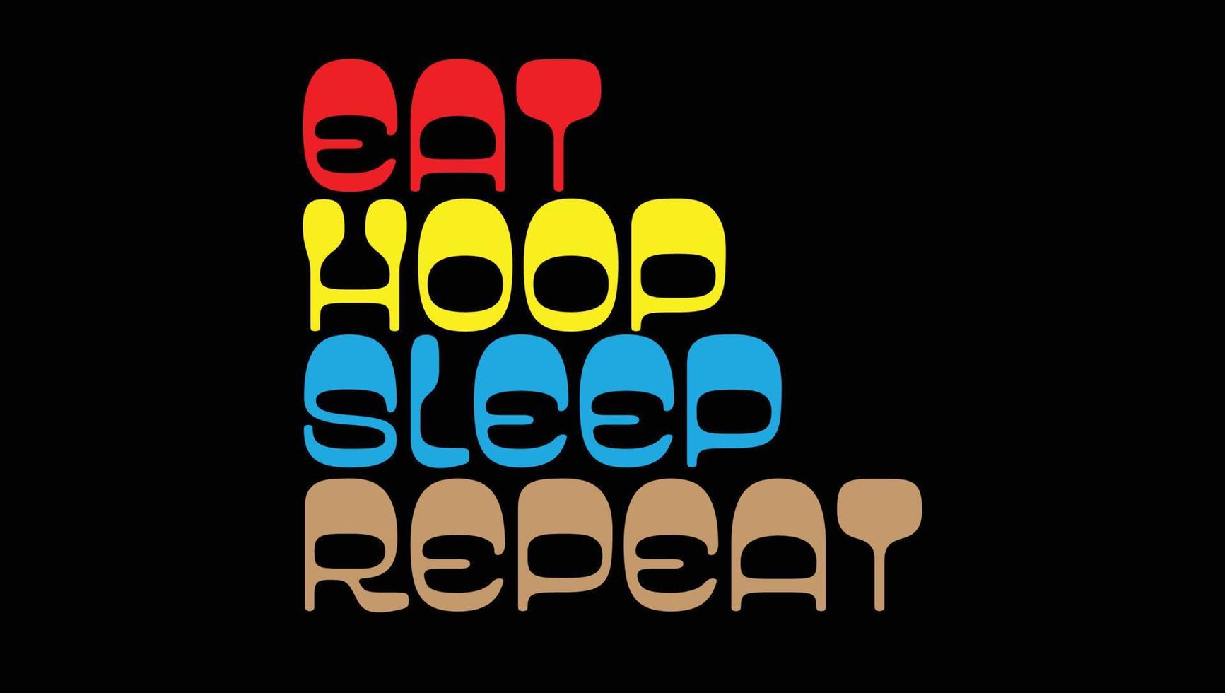 comer aro dormir repetir camisetas tipográficas diseñadas a medida ropa sudadera con capucha vector