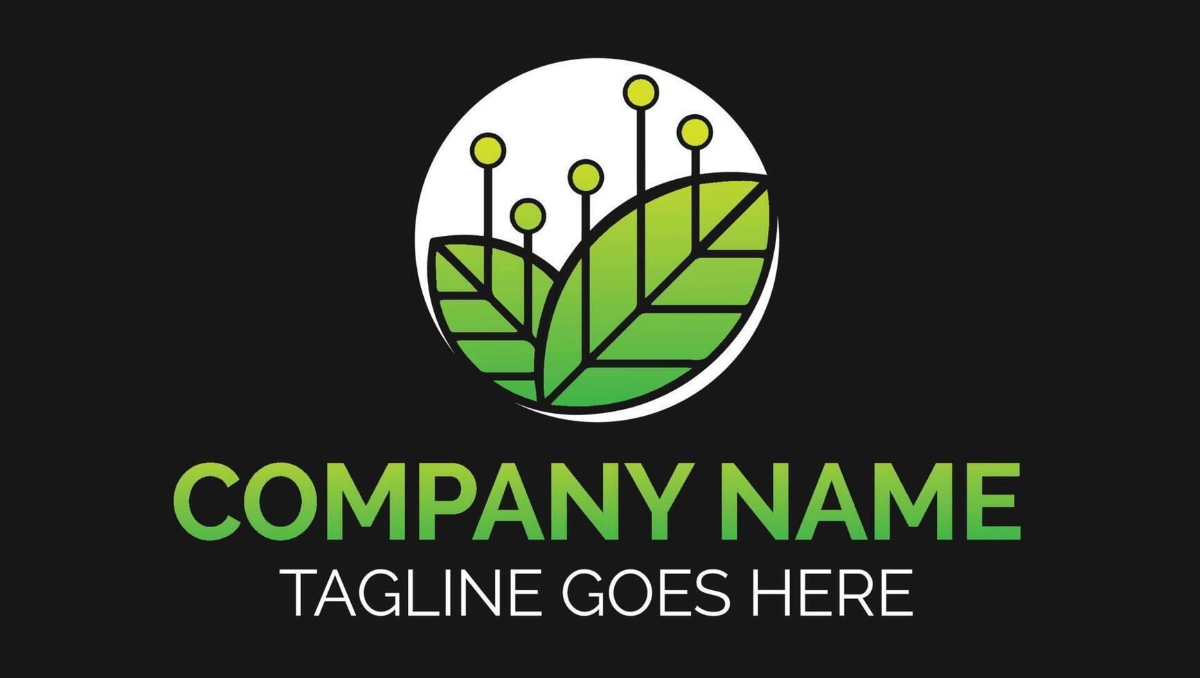 Bio Solution Creative Bio Tech Minimal Technology Leaves Logo Design Template vector