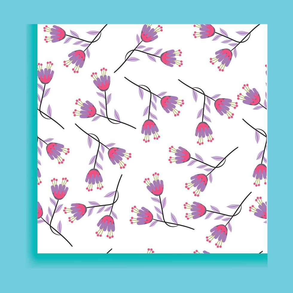 Vintage Shameless Floral, Green, Yellow  Orange, and Pink flowers with a pattern Background. vector