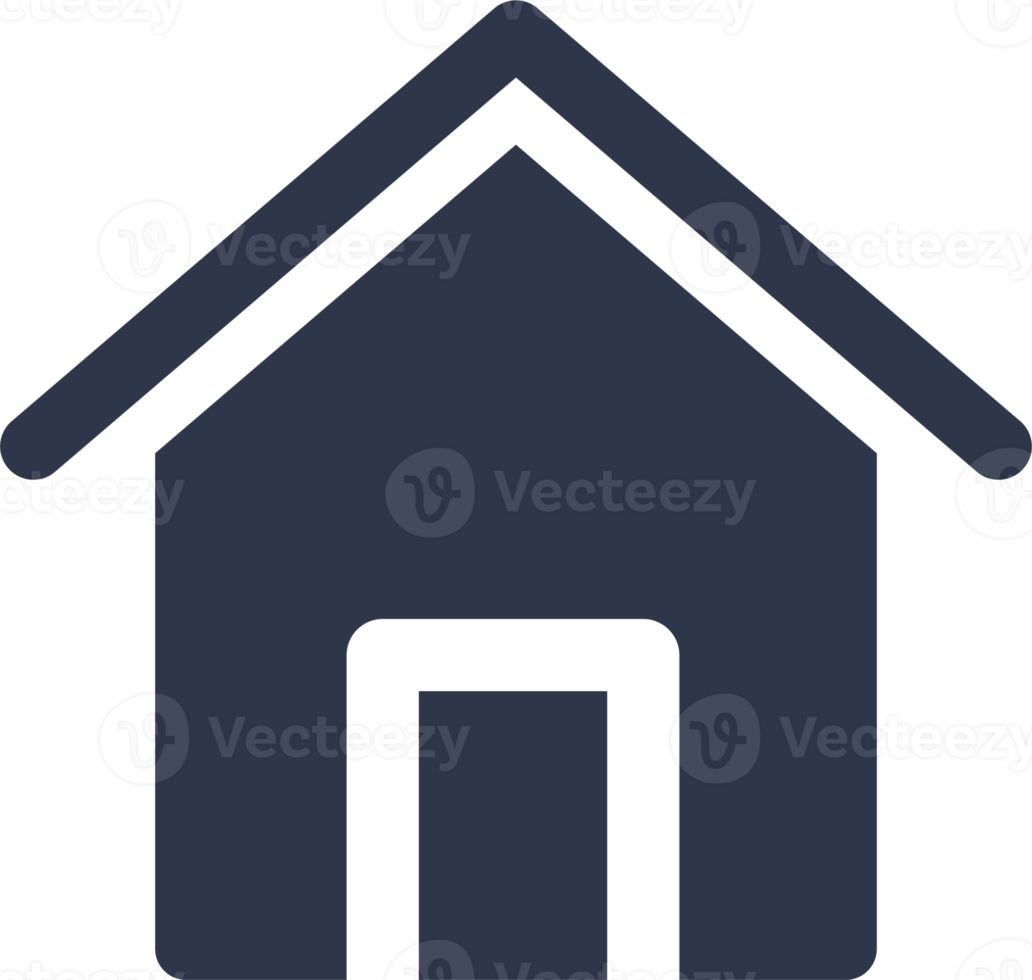 Home icon in black colors. House button illustration. png
