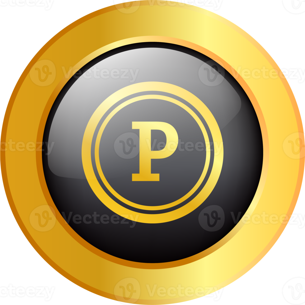 Copyright and registered trademark icon in golden colors. Trademark right license and intellectual property sign. png