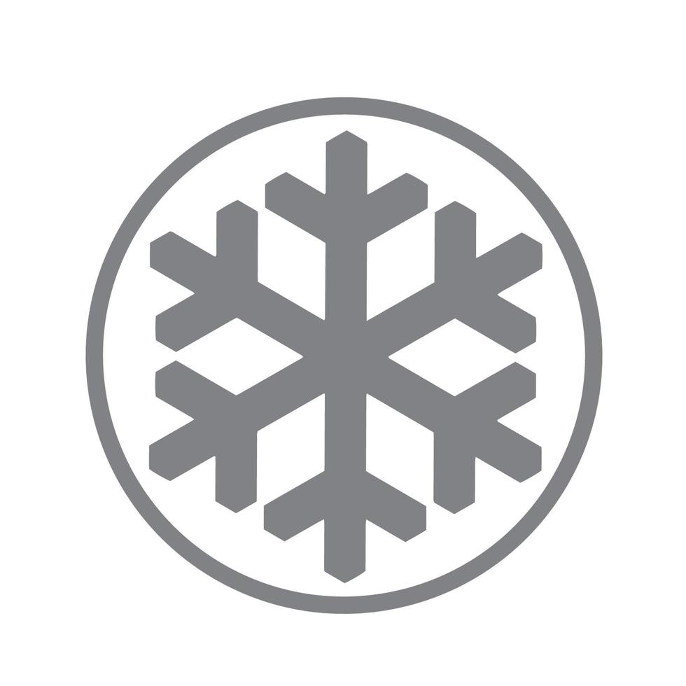 icono de copo de nieve vectorial. ilustración para web vector