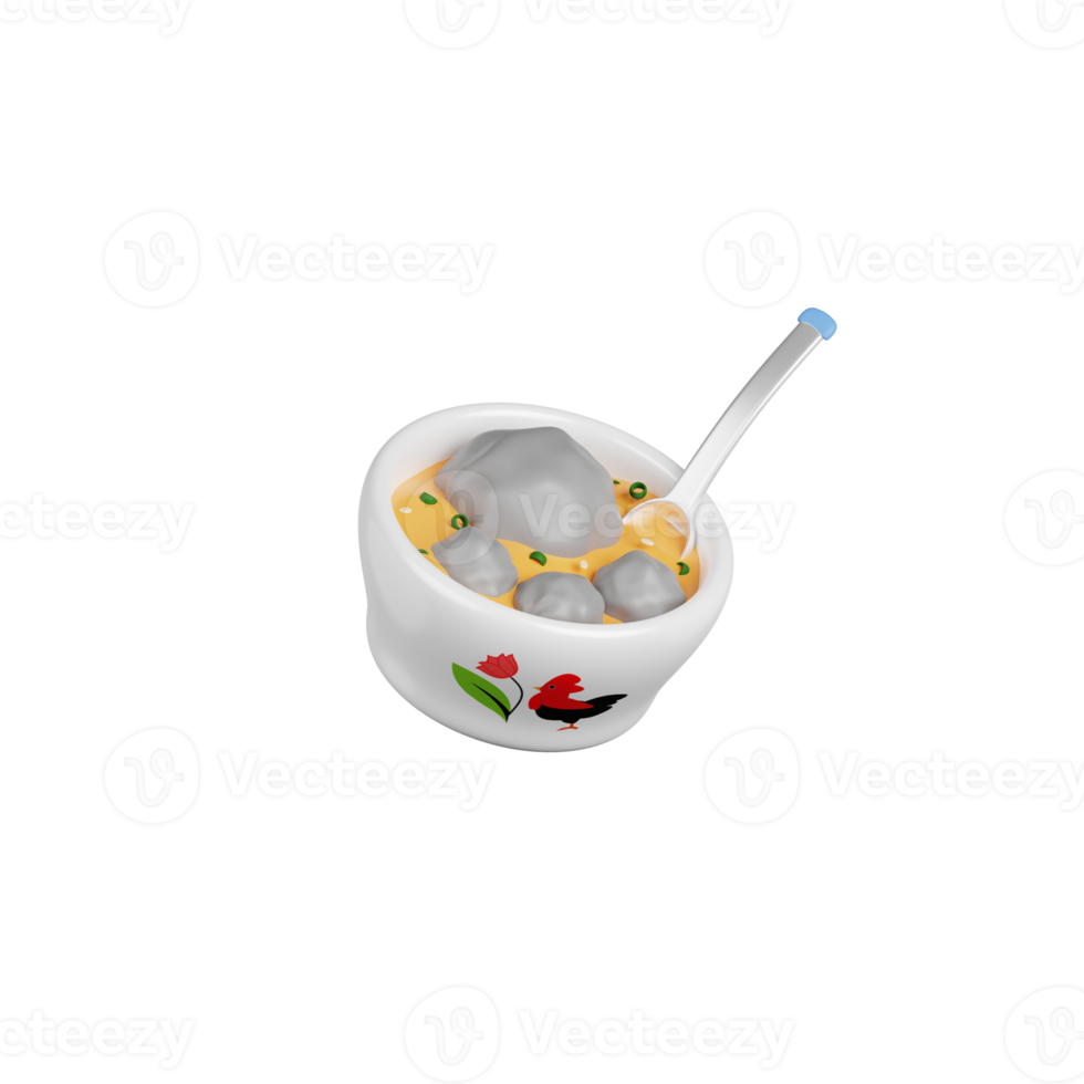 3d Bakso illustration png