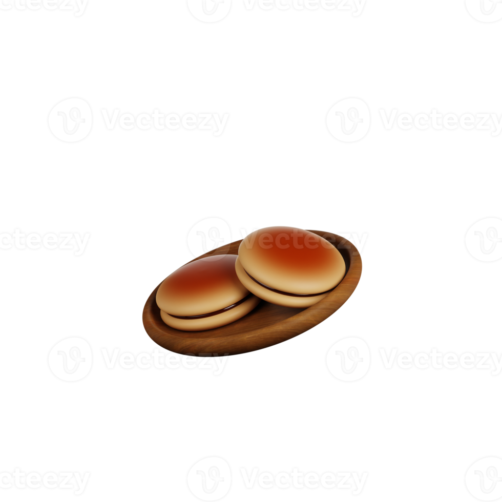 ilustración 3d dorayaki png