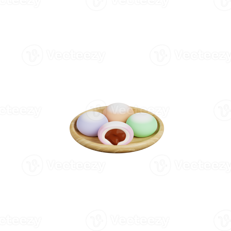 3d Mochi illustration png