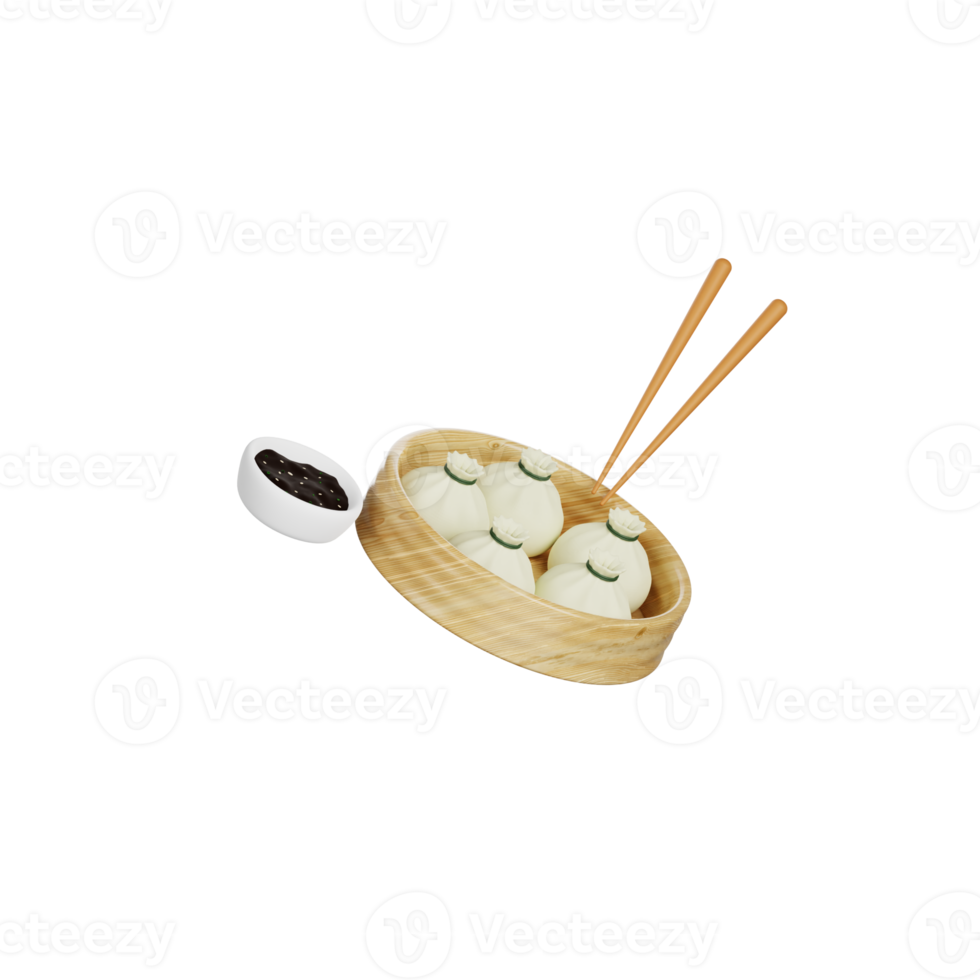 3d Dumpling illustration png